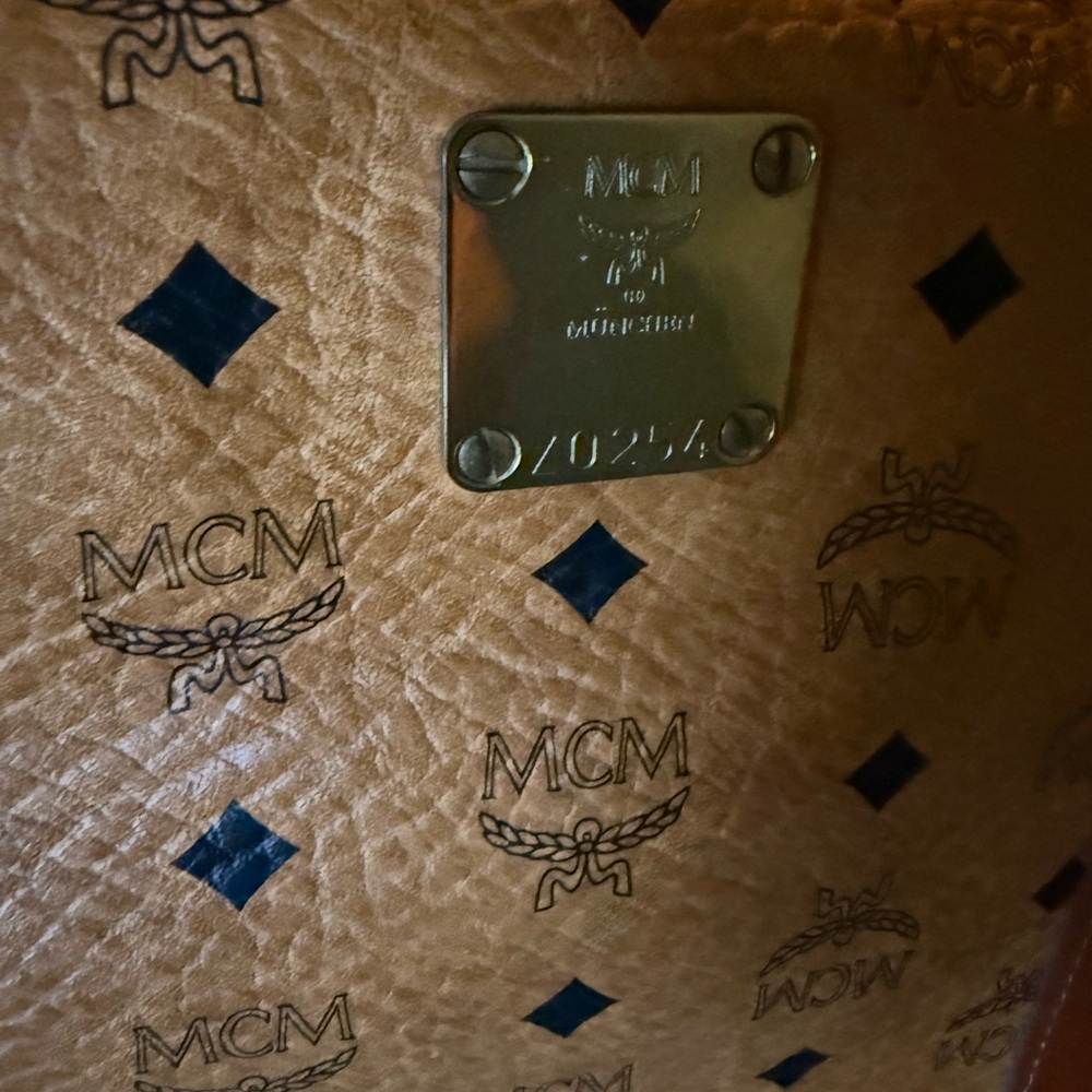MCM Brown Visetos Monogram Large Size Duffel Bag with Leather Trim 🔥 - Picture 3 of 16